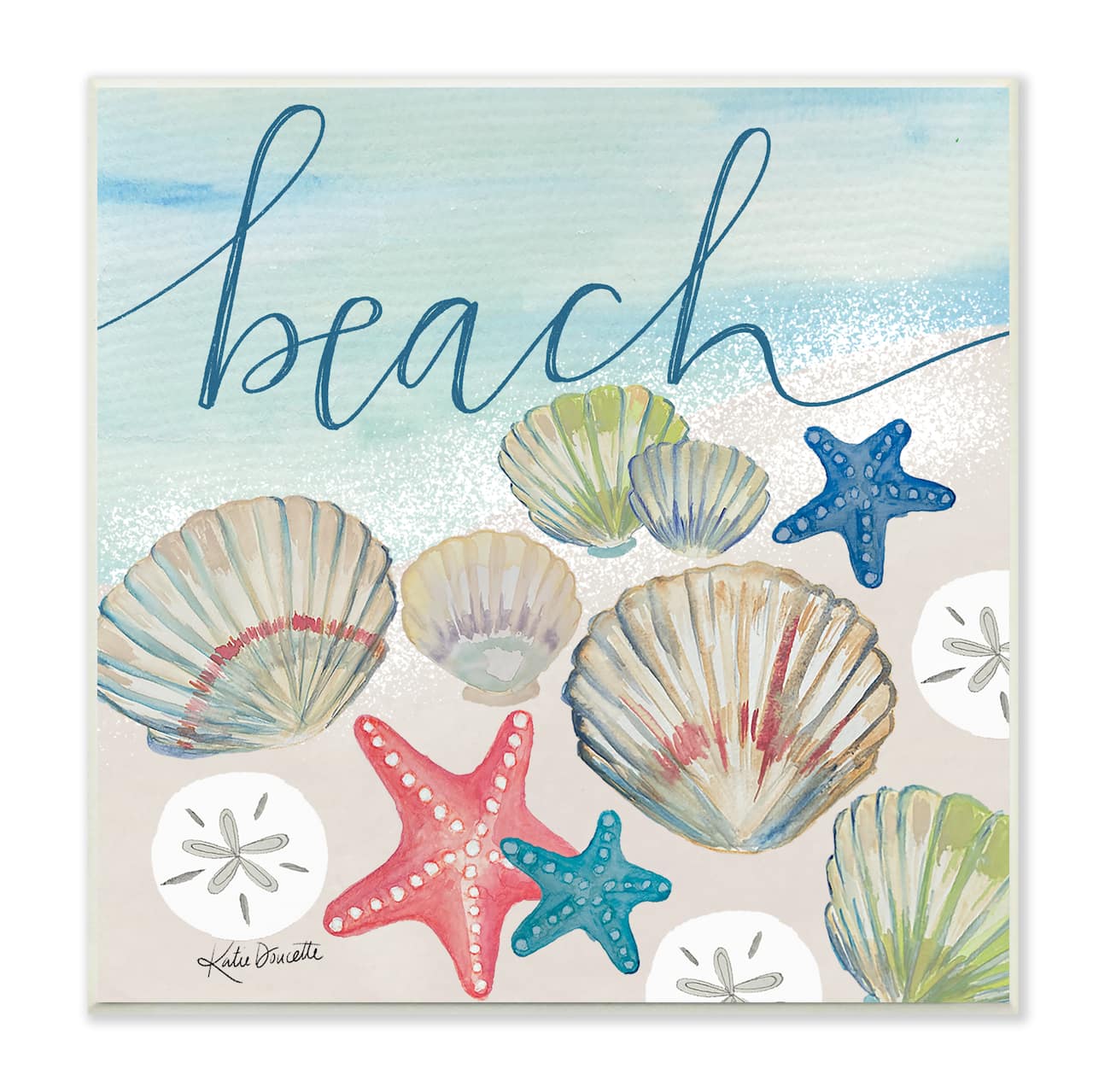 Stupell Industries Beach Seashells Wall Plaque Art